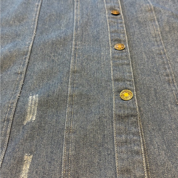 Distressed Denim Longline Dress - Picture 9 of 9